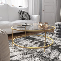 Wayfair gold deals glass coffee table